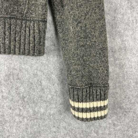 VTG Y2K Abercrombie Fitch Wool Cardigan Sweater Womens Medium Full Zip Varsity - Picture 4 of 13